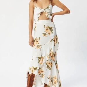 NWT Flynn Skye Michelle Maxi Dress in White Floral